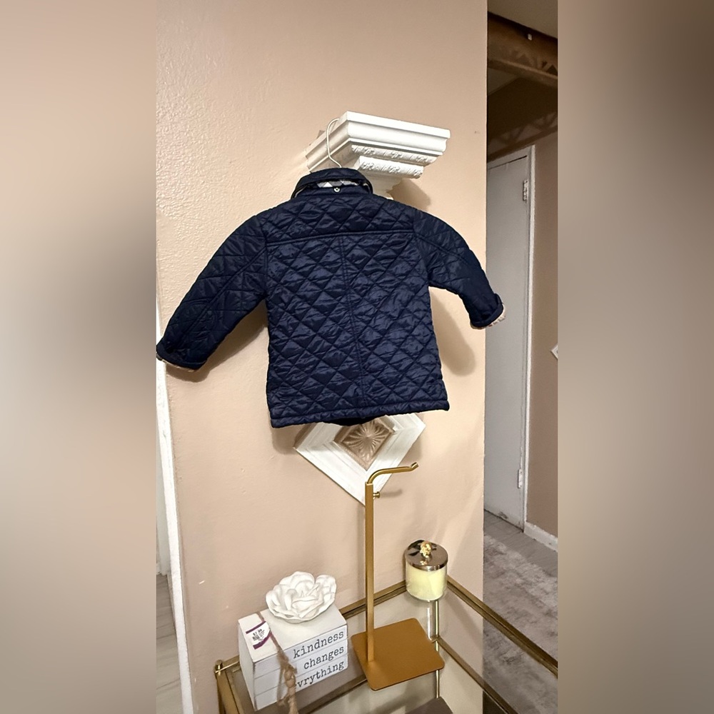 Burberry Navy Quilted Kids Jacket - Picture 4 of 11